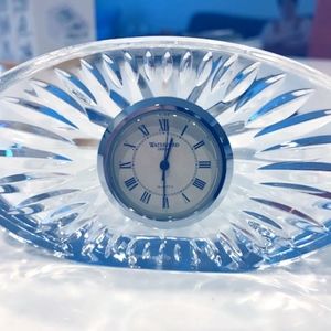 WATERFORD CRYSTAL OVAL DESK CLOCK /MADE IN IRELAND